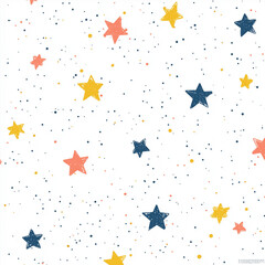 Scattered Star Pattern: Cosmic Background Vector Illustration