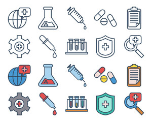 Vector ,medical icon design concept collection