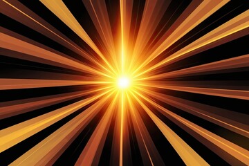 Obraz premium Stunning Warm Sun Rays and Flare Light Transition Effects on Black Background for Design Projects