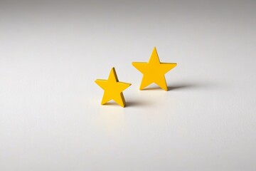 Obraz premium a pair of yellow stars on a white surface 