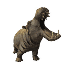 Fototapeta premium Hippopotamus amphibius vektor ilustration isolated 