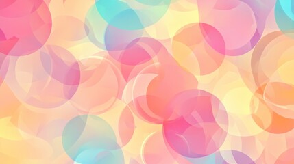 Abstract background with pink, yellow, and blue translucent circles.