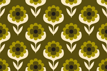 Fabric Prints' Beauty. Seamless Patterns with Mosaic Ornaments