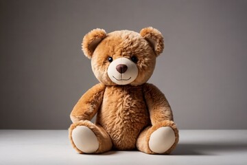 a teddy bear sitting on a table                              