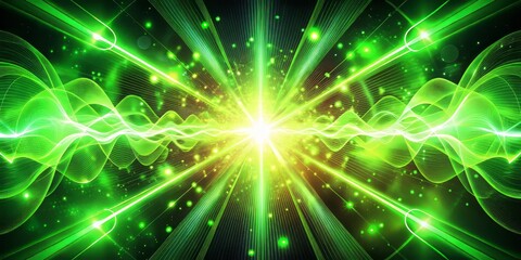 Fototapeta premium Laser-bright neon green floods the frame, imbuing the image with a dynamic energy that demands notice and refuses