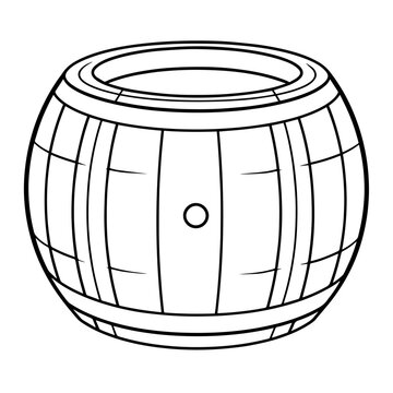 recommend clip art: Refined beer barrel outline icon in vector format for brewery-themed designs.