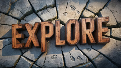 Explore Adventure Typography Design Text art Effect