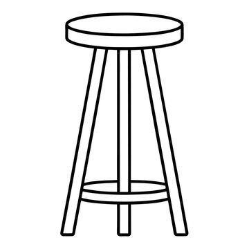 recommend clip art: Black Bar Stool Silhouette Vector Icon.