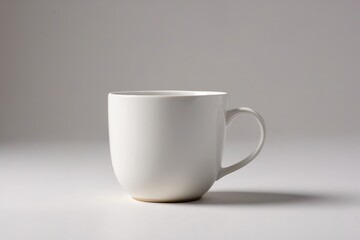 Fototapeta premium a white cup on a grey background 