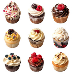 Assortment of Delicious Cupcakes