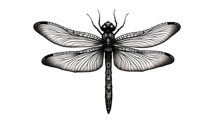 A zentangle of a dragonfly