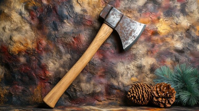 Axe for bushcraft camping and outdoor activities