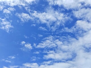 natural background of clouds with a clear blue sky