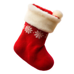 christmas stocking isolated on white