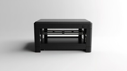 Simple Logo for 3D Impression Brand Featuring a 3D Printer. This logo design is clean and minimalistic with no background, incorporating a stylized image of a 3D printer to represent the brand's focus