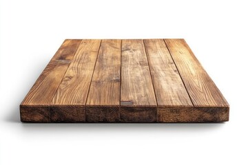 View of wood or wooden table top corner Isolated on white background , ai