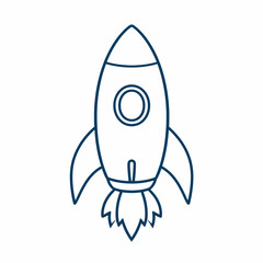 Simple Rocket Illustration  
