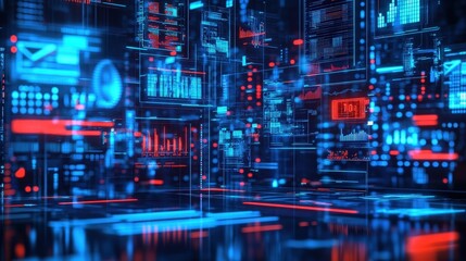 Naklejka premium Digital Data Stream.