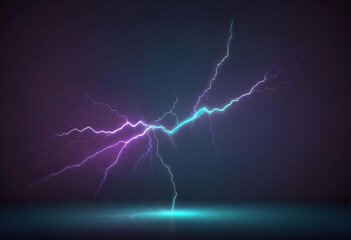 lightning in the night sky