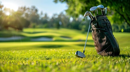 Professional golf gear outdoor at the golf course