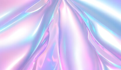 Holographic neon waves colorful pastel abstract background