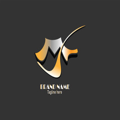 M letter logo design company logo