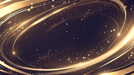 Black gold abstract background design, line style elements, illustrations, wallpapers, posters

