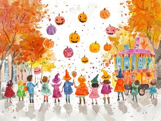 Autumn Magic Children's Delightful Halloween Parade.