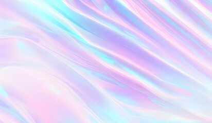 Obraz premium Holographic background seamless trendy iridescent light foil texture. Soft holographic pastel unicorn marble background pattern. Modern pearlescent blurry abstract swirl illustration. 