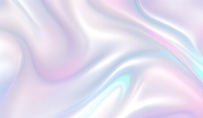 Obraz premium Holographic background seamless trendy iridescent light foil texture. Soft holographic pastel unicorn marble background pattern. Modern pearlescent blurry abstract swirl illustration. 