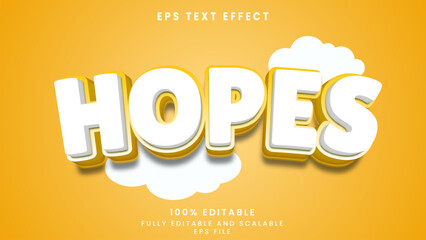 Hope editable text effect 