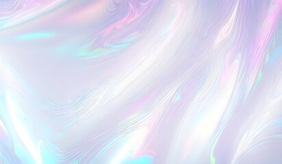 Holographic background seamless trendy iridescent light foil texture. Soft holographic pastel unicorn marble background pattern. Modern pearlescent blurry abstract swirl illustration.	

