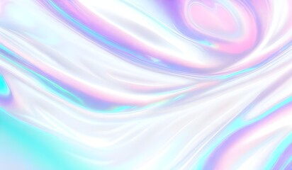 Obraz premium Holographic background seamless trendy iridescent light foil texture. Soft holographic pastel unicorn marble background pattern. Modern pearlescent blurry abstract swirl illustration. 