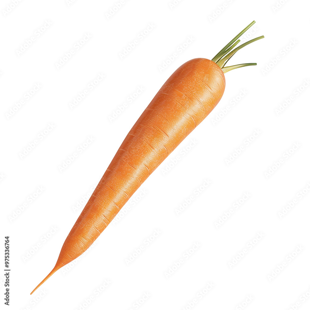 Wall mural fresh carrot isolated on black background