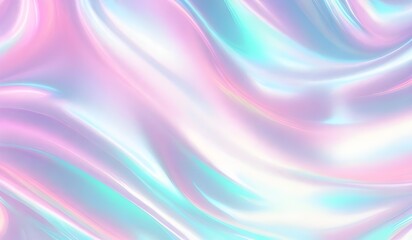 Holographic background seamless trendy iridescent light foil texture. Soft holographic pastel unicorn marble background pattern. Modern pearlescent blurry abstract swirl illustration.	
