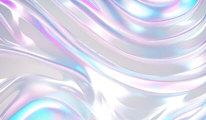 Holographic background seamless trendy iridescent light foil texture. Soft holographic pastel unicorn marble background pattern. Modern pearlescent blurry abstract swirl illustration.	
