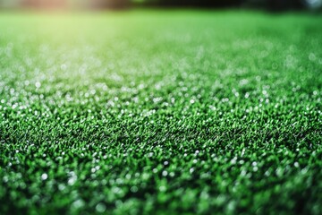 Fototapeta premium Green turf grass texture and background. Green grass field. Green grass for golf course, soccer, football, sport. Green grass field for golf course, soccer, football, sport, ai