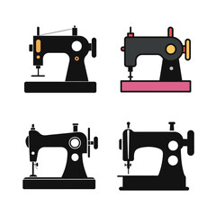 Set of Sewing Machine clipart Vector illustration