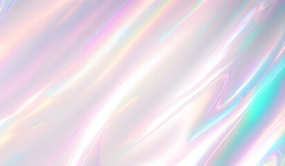 Obraz premium Holographic background seamless trendy iridescent light foil texture. Soft holographic pastel unicorn marble background pattern. Modern pearlescent blurry abstract swirl illustration. 