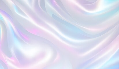 Obraz premium Holographic background seamless trendy iridescent light foil texture. Soft holographic pastel unicorn marble background pattern. Modern pearlescent blurry abstract swirl illustration. 
