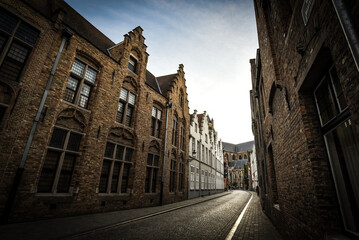 Quiet Cobblestone Alley in Bruges' Old Town - Bruges, Belgium