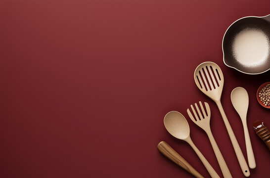 Cooking Class Flyer: Space for Text and Kitchen Utensils Design Elements