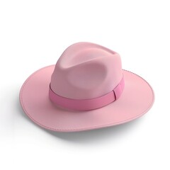 Fedora, 3D Rendering, isometric isolated on a white background