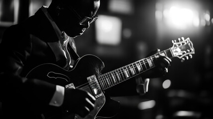 Naklejka premium A guitarist
