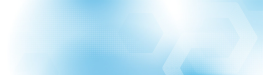 Abstract Hexagonal Design with Gradient in Light Blue Tones