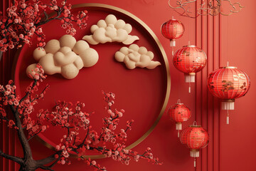 Chinese New Year Illustration Background