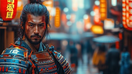 Samurai Warrior in Urban Setting