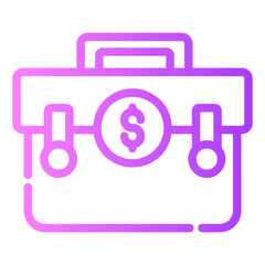 money case Gradient icon