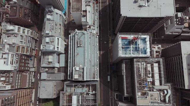 4K cinematic urban drone footage of Tokyo buildings 3