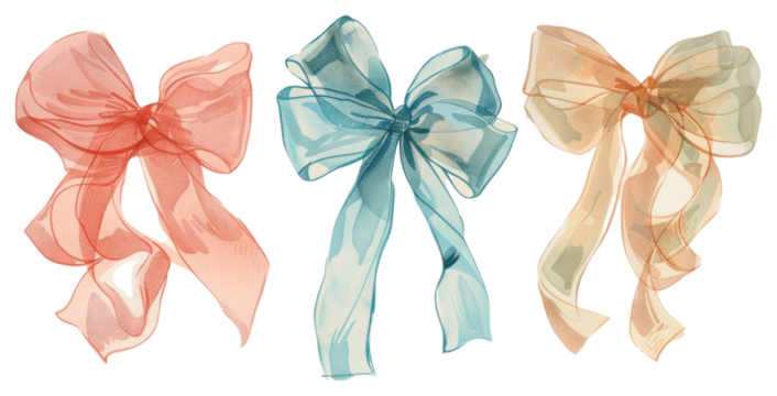 Vintage ribbon bow illustration paper celebration accessories. - Powered by Adobe